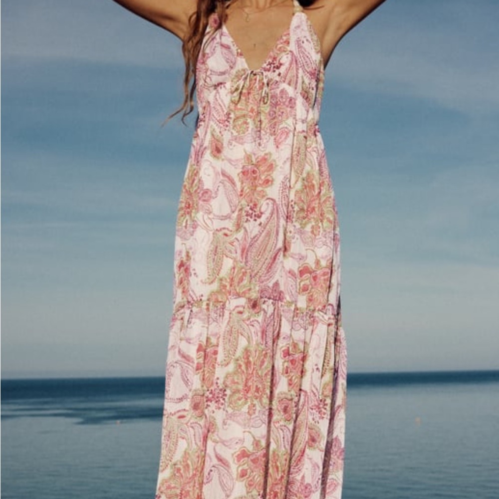 NWT !! ZARA printed open back dress multicolored.SIZE XS Unavailable on website